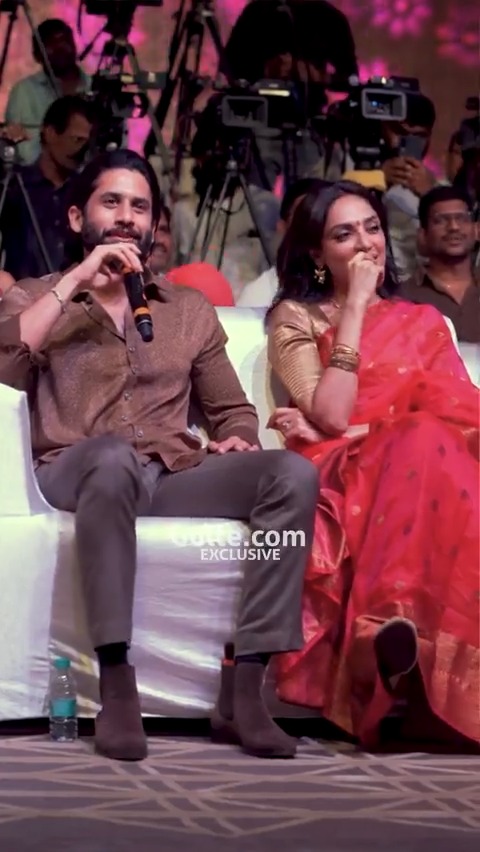 Gundello Emundo ft. #NagaChaitanya and #SobhitaDhulipala For more candid videos from this event and many more, follow us on IG and YouTube. #ChaySo #Thandel #GulteExclusive