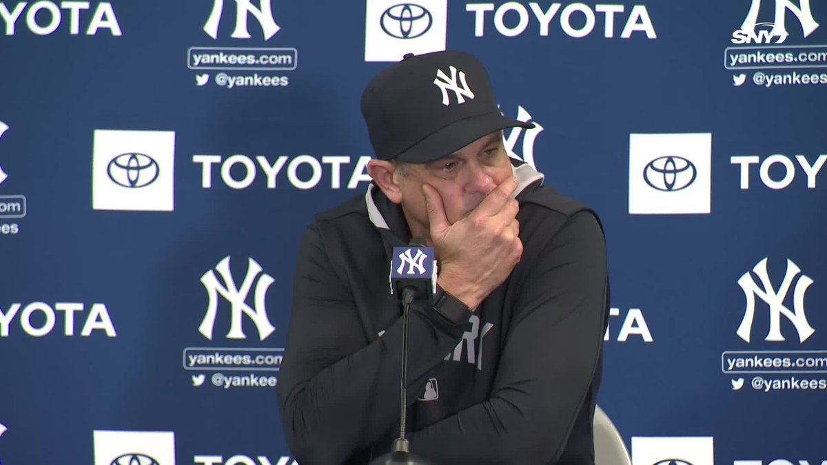 Aaron Boone on the Dodgers' trash talking after winning the World Series: "Sometimes you're coming off the drunkenness of winning a World Championship and some guys are more inclined to spout off and be a little more colorful than others."