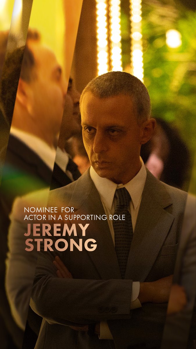 Jeremy Strong as Roy Cohn in THE APPRENTICE. Nominated for Actor in a Supporting Role at the 97th Oscars. Watch the #Oscars LIVE on Sunday, March 2nd, at 7e/4p on ABC and Hulu.