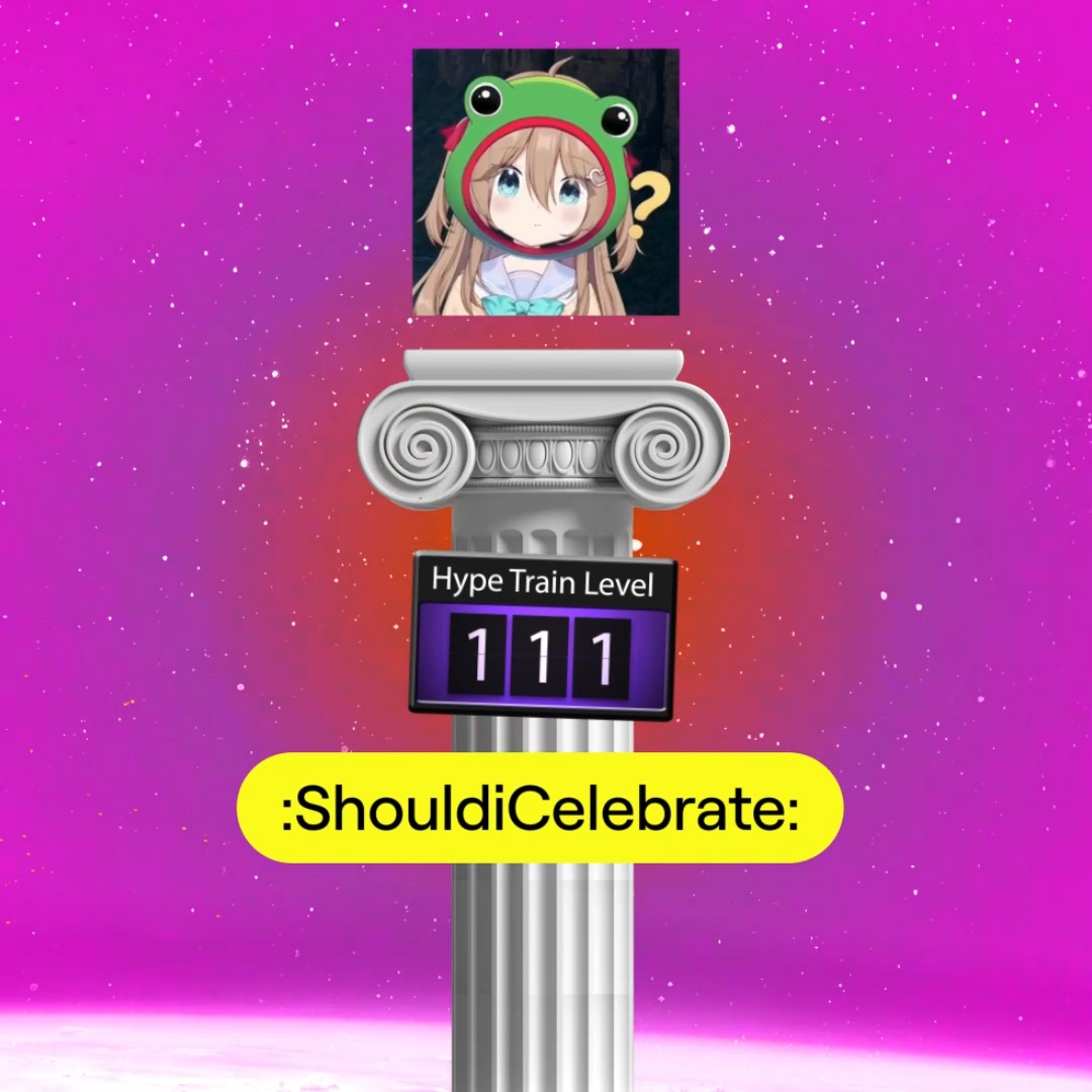 All aboard! 🚂💨 Vedal and class favorite Neuro-sama 💜 have shattered the Hype Train record, pushing it to levels never seen before. To celebrate, a brand-new emote for everyone who participated is on the way! 🐢✨ Who’s next to take the Hype Train to even greater heights?👀