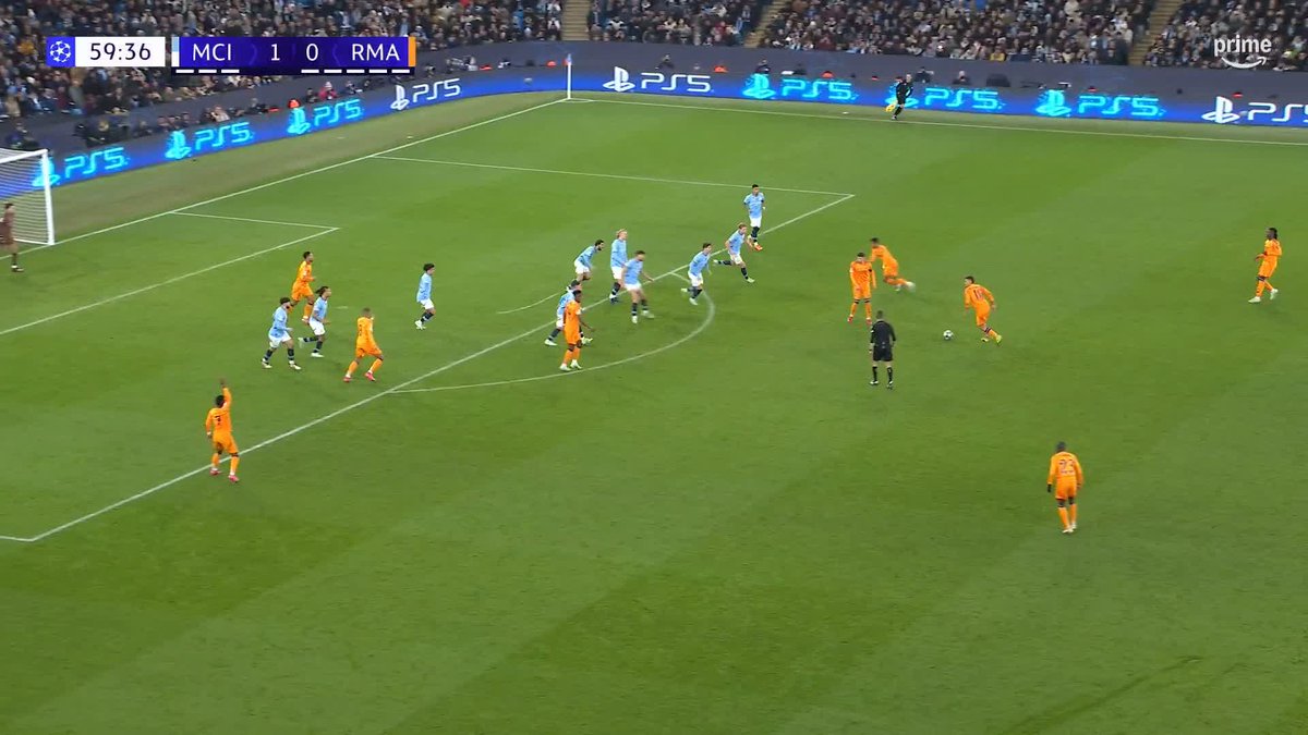 KYLIAN MBAPPE EQUALISES FOR REAL MADRID! A goal off his shin, but he doesn't care! #UCLonPrime