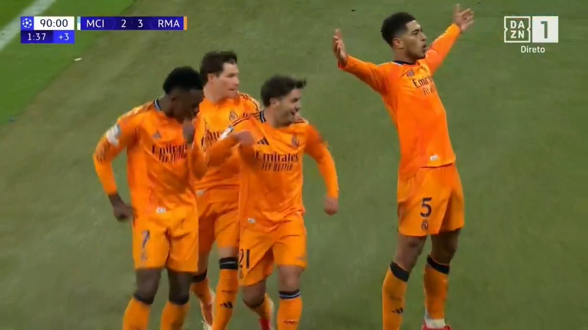 Bellingham deu a vitória ao Real Madrid em casa do Man City nos descontos!
