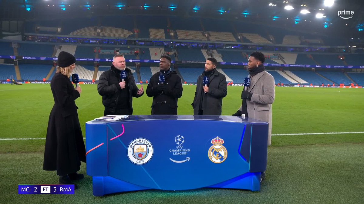 "When you're 2-1 up at Real Madrid... let's be sensible" Wayne Rooney on where Man City went wrong in the second half ๐ฌ #UCLonPrime