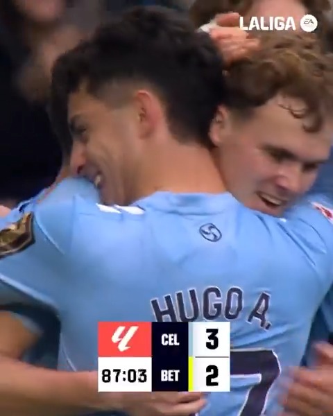 🎢 Del 0-2 al 3-2. 💙 ¡El Celta se llevó los tres puntos con una 𝗘𝗦𝗣𝗘𝗖𝗧𝗔𝗖𝗨𝗟𝗔𝗥 𝗥𝗘𝗠𝗢𝗡𝗧𝗔𝗗𝗔 en el ABANCA-Balaídos! #LALIGAEASPORTS | #LALIGAHighlights