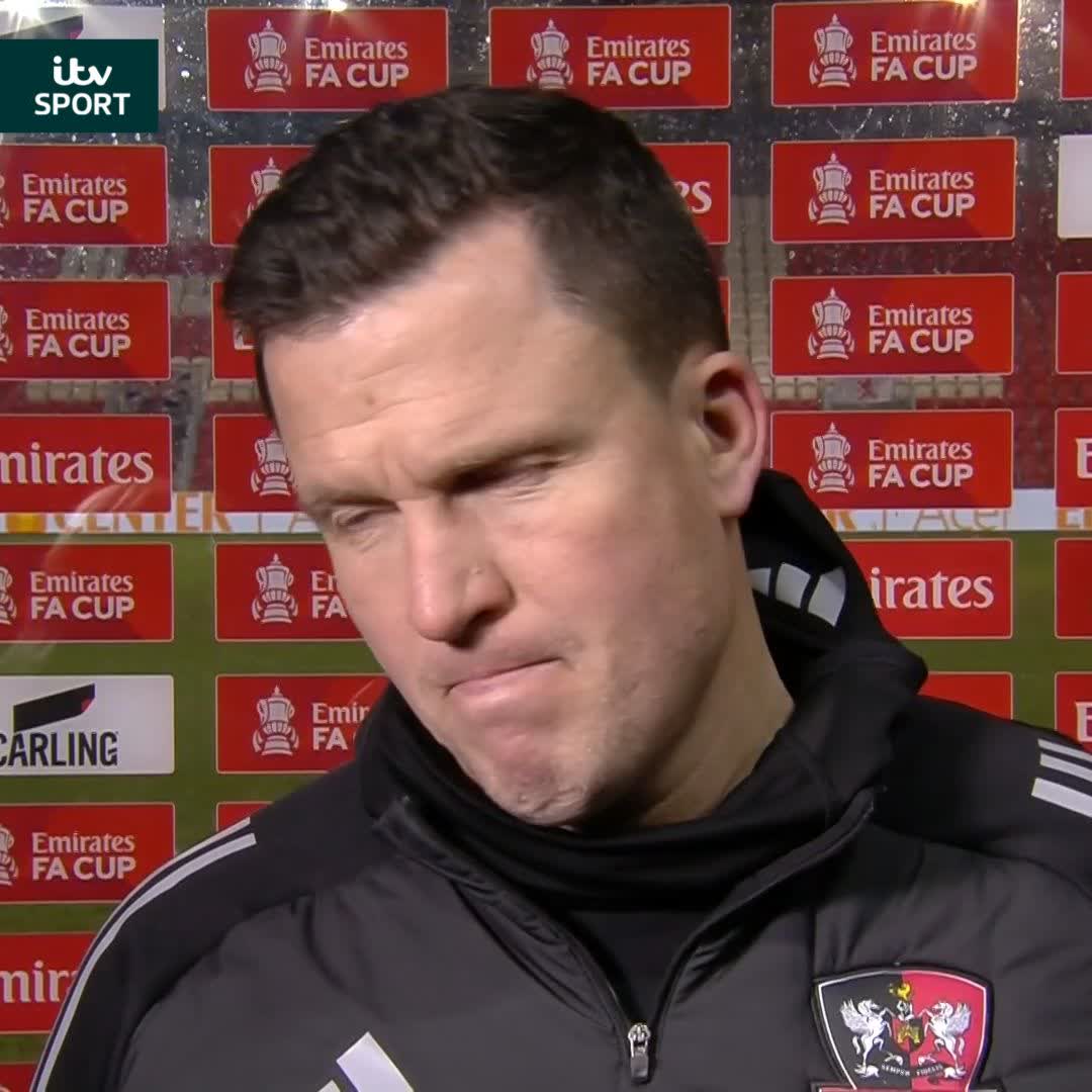"We showed what a special football club we are" 👏 Gary Caldwell credits his team's efforts and performance, after going out on penalties versus Nottingham Forest #ITVFootball | #EmiratesFACup | Exeter City FC | @KatieShanahan3
