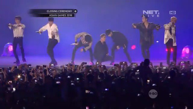 iKON performs at the 2018 Asian Games Closing Ceremony in Jakarta, LEGEND!🔥🧡