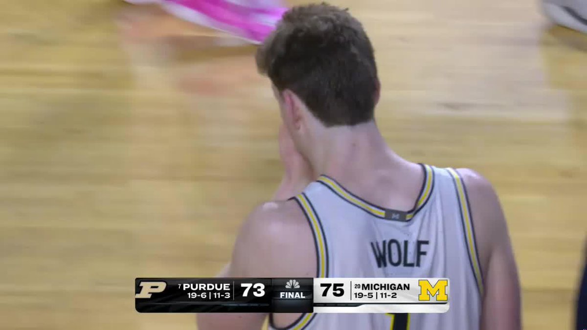 MICHIGAN TAKES DOWN NO. 7 PURDUE ‼️ Michigan Men's Basketball #B1GMBBall on Peacock 💻