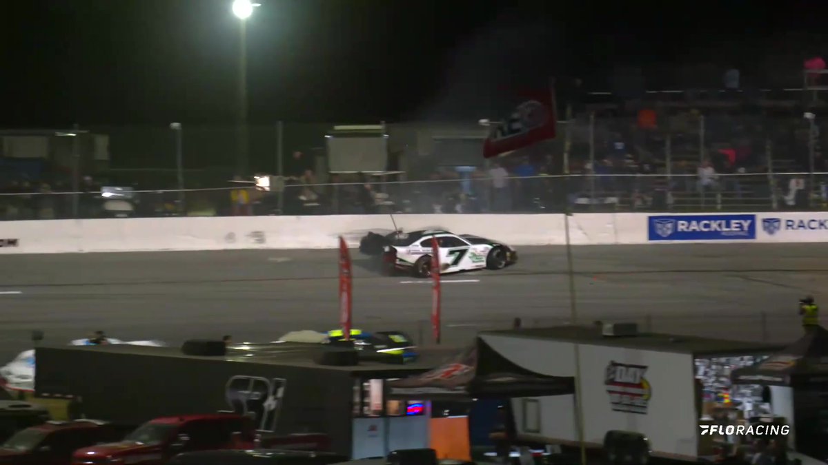 💥 A hard hit and some hurt feelings with just over 40 to go in the ASA ASA STARS National Tour Clyde Hart Memorial 200 at New Smyrna Speedway! #NewSmyrnaWS