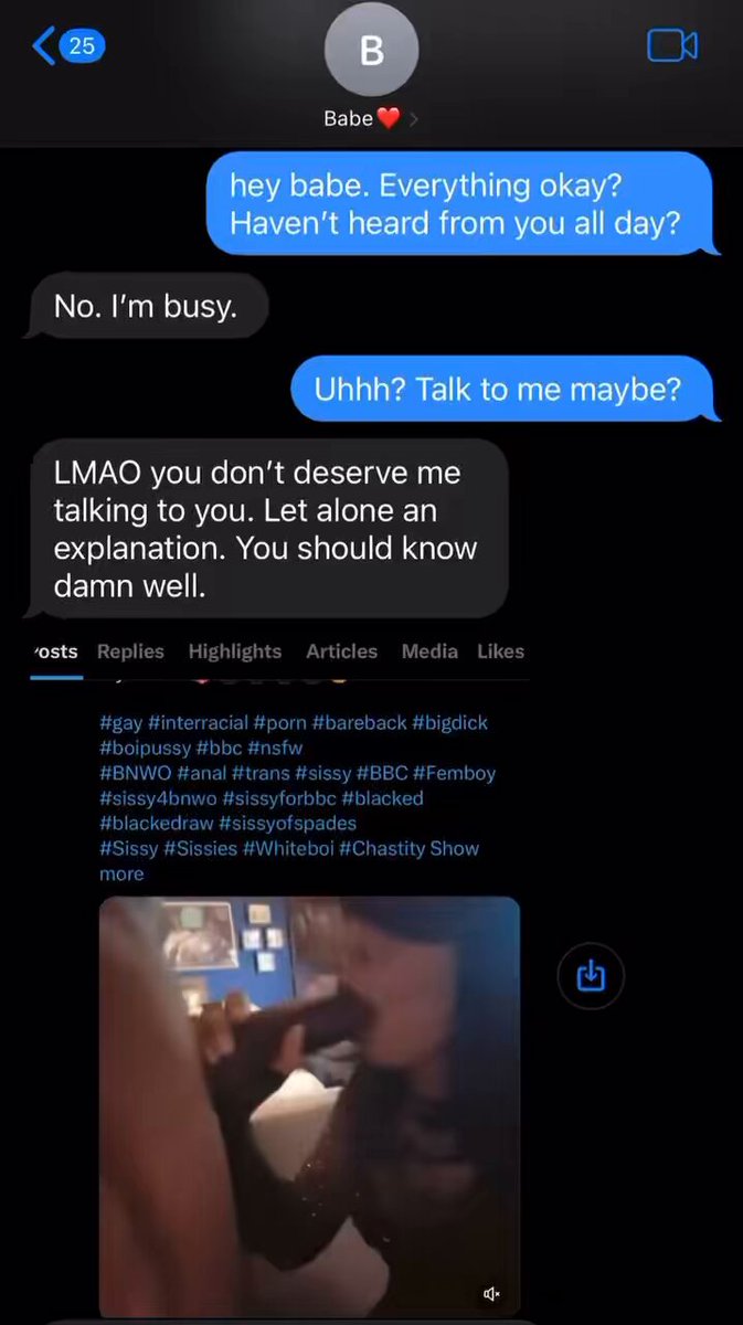 Sooooooo. My gf found out 🙈🥲…honestly was inevitable lol not sure if heart broken or relieved….🤔 relieved to slut out to BBC kings as much as I can ♠️ she didn’t even give me a chance to tell her how proud I am of her 🥹 (blocked) #gay #interracial #porn #SNOWBUNNY #BNWO