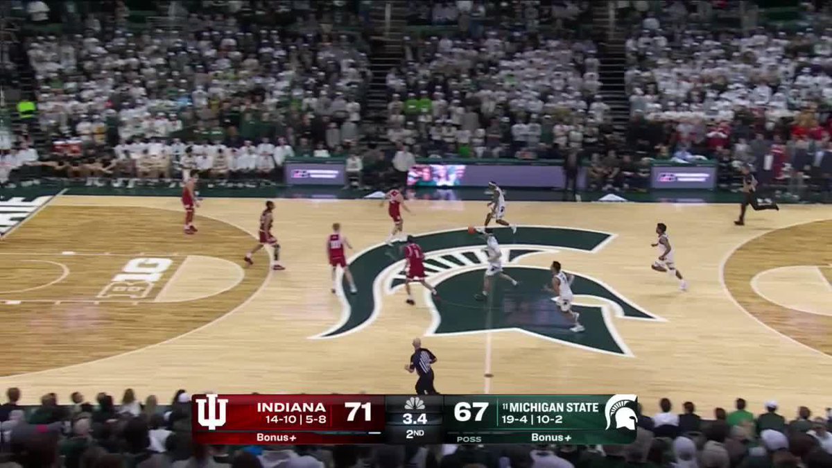 THE HOOSIERS UPSET NO. 11 MICHIGAN STATE 😱 Indiana Basketball #B1GMBBall on Peacock 💻