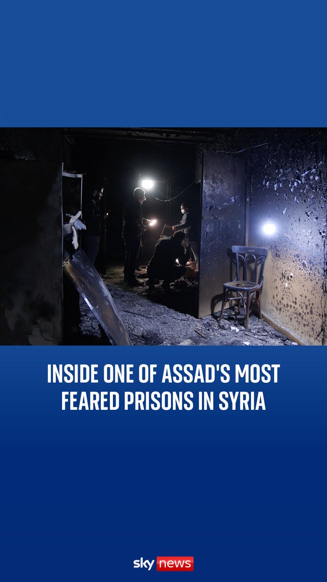 The Assad regime forces tortured and murdered on an industrial scale. With the permission of the authorities, Sky's Stuart Ramsay returned to a prison in Homs to see what evidence he could find ⬇️