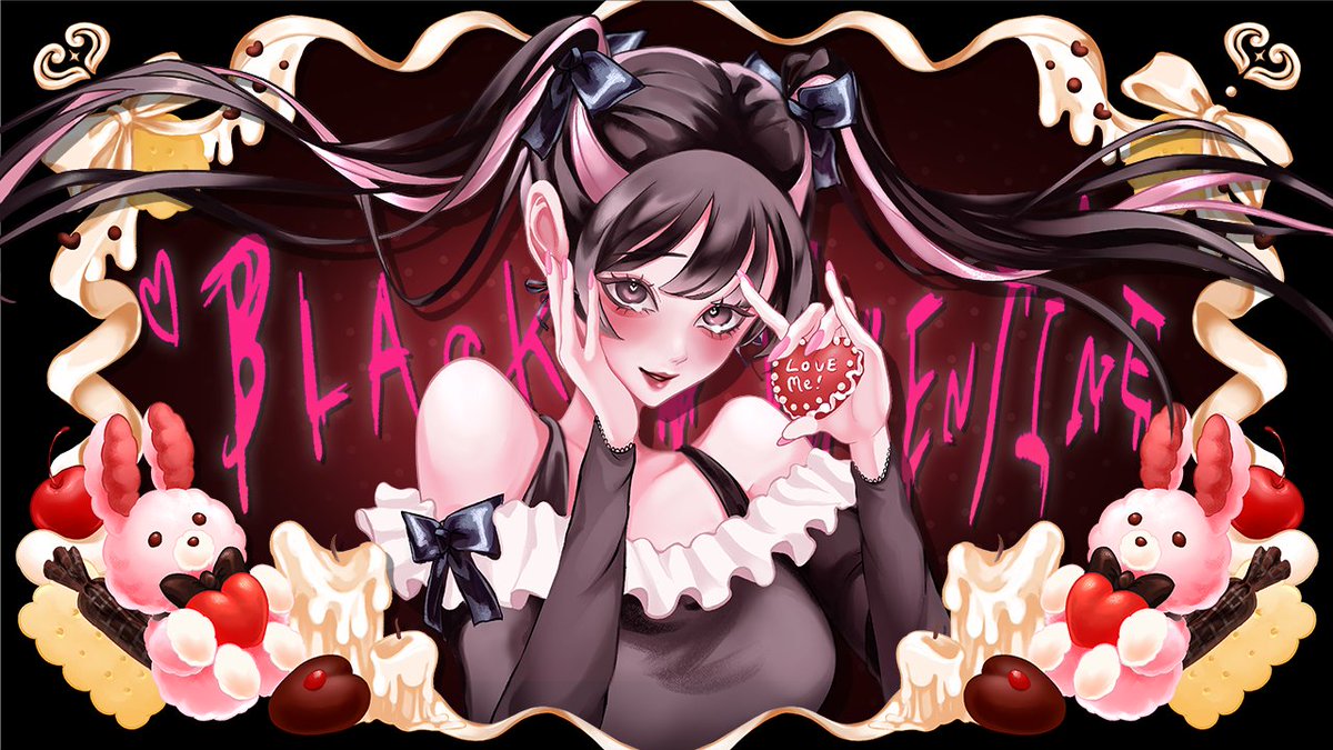 【拡散希望】 新曲投稿しました 「ブラッキーバレンタイン」vo.りむる YouTube： nico： 絵：Miu Miu 動画：はるーニョ工房 はるーニョ工房@GM #りむるしか勝たん #分散型自律ゴーレムりむる #ブラッキーバレンタイン