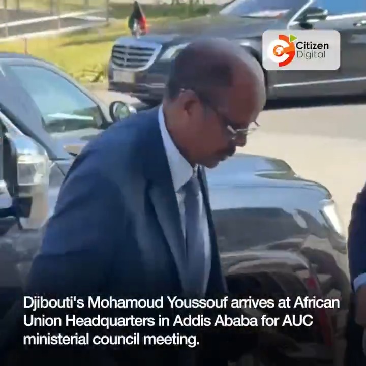 Djibouti's Mohamoud Youssouf arrives at African Union Headquarters in Addis Ababa for AUC ministerial council meeting