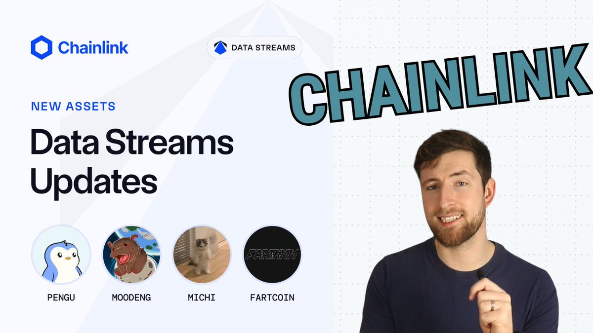 Chainlink Adds PENGU, MOODENG, MICHI &amp; FARTCOIN to Data Streams