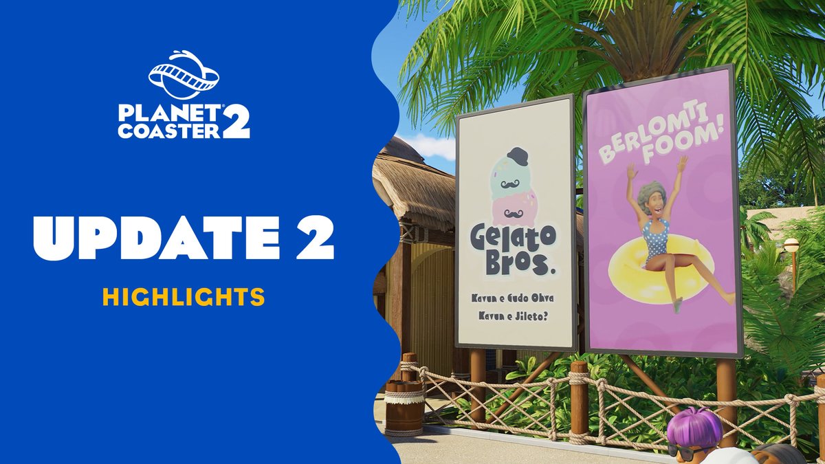 Update 2 comes to Planet Coaster 2 on February 13th! Learn more and watch the full video: