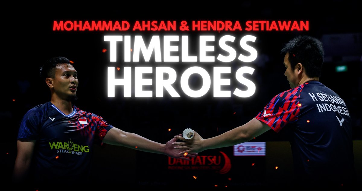 ๐๐ฒ๐ด๐ฒ๐ป๐ฑ๐ ๐ป๐ฒ๐๐ฒ๐ฟ ๐ณ๐ฎ๐ฑ๐ฒ. A tribute to ๐ฎ๐ฉ Mohammad Ahsan and Hendra Setiawan - true #BadmintonIcons and timeless heroes. ๐ซกโจ #TheDaddies #badminton
