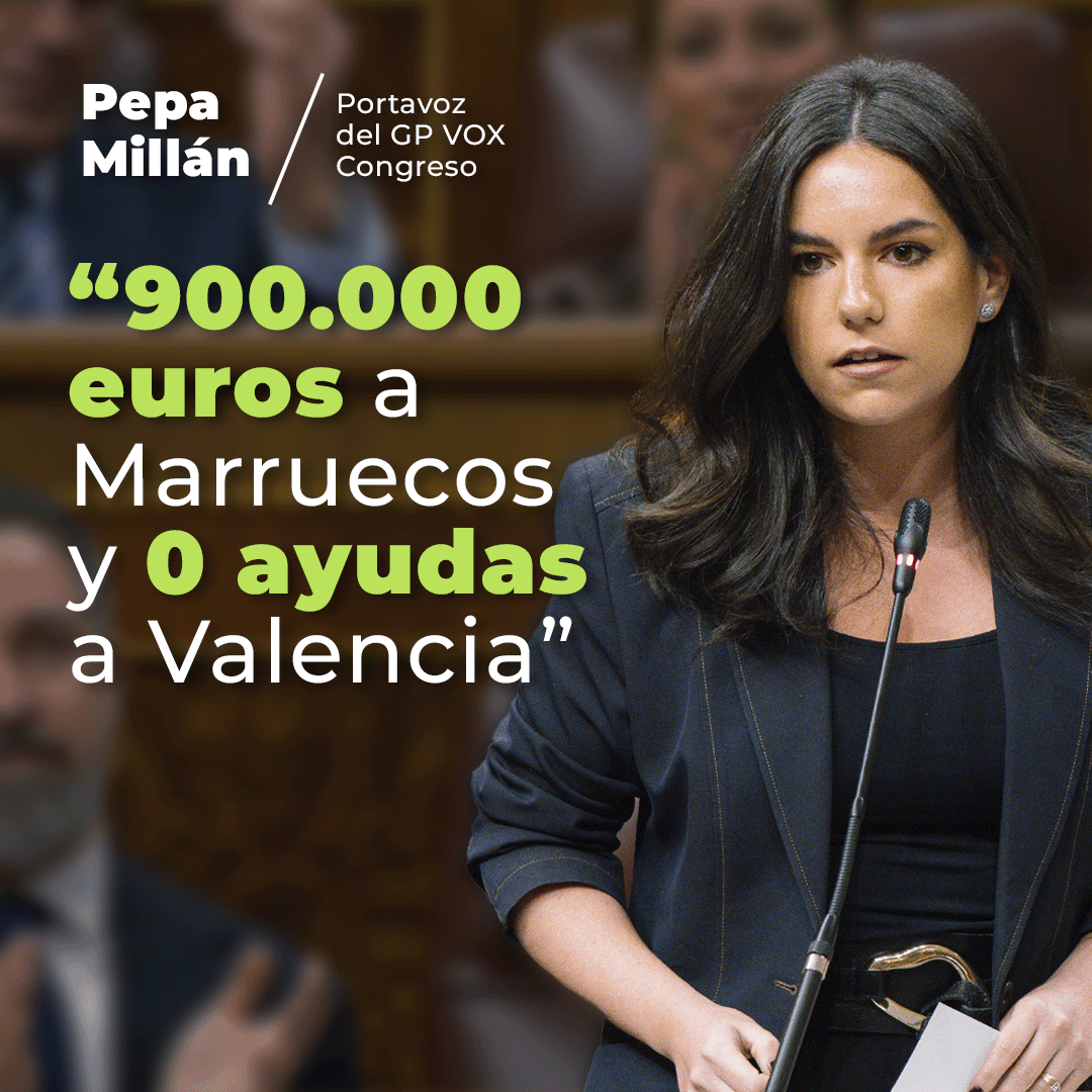 Pepa Millán a Sánchez: “900.000 euros en ambulancias a Marruecos mientras los valencianos siguen sin ayudas directas”.