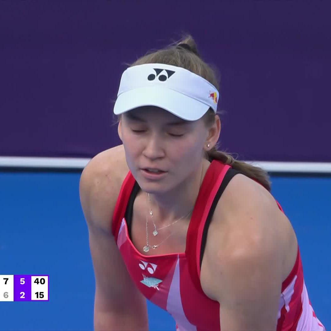 that second set performance🤩 Rybakina seals her spot in the quarterfinals, defeating Sramkova 7-6(1), 6-2! #QatarTotalEnergiesOpen