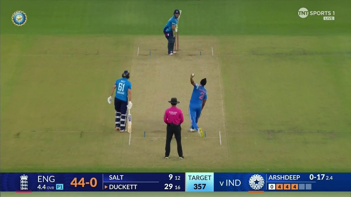 Problem: Ben Duckett can only move on one leg Not a problem: Ben Duckett can bat on one leg 4️⃣4️⃣4️⃣4️⃣ off Arshdeep SIngh 🔥 📺 Watch #INDvENG on TNT Sports &amp; discovery+ UK