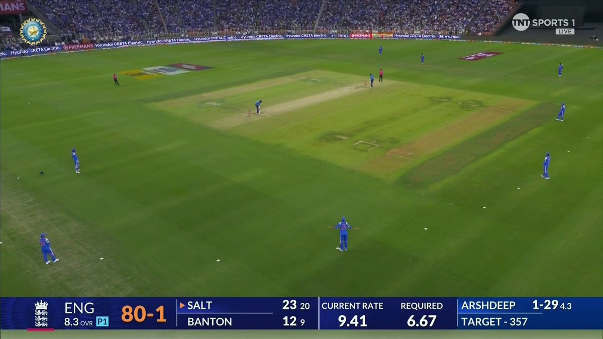 “Soft dismissal in the end!” Phil Salt puts one down the throat of point ❌ 📺 Watch #INDvENG on TNT Sports & discovery+ UK