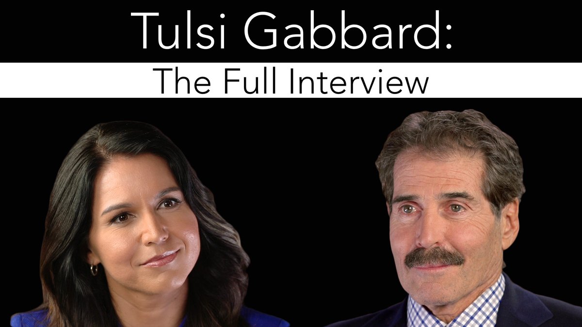 .Tulsi Gabbard 🌺 was just confirmed as the Director of National Intelligence. She served in Iraq. Then, weirdly, her anti-war views got her into trouble with liberal media. I asked her about that when she ran for president. Here's our full interview.