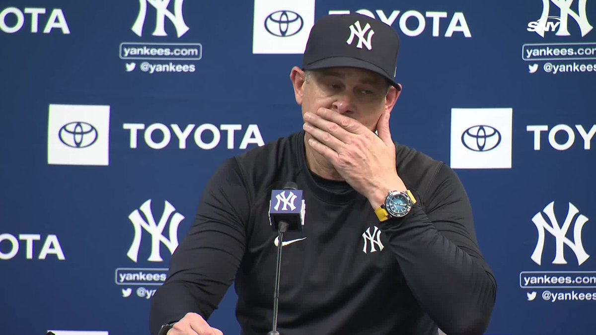 Aaron Boone on if he sees Ben Rice as just a catcher: "No, I want to keep that first base flexibility with him... I think having that flexibility is valuable, a lot of the focus will obviously be on catching this spring but I want to keep the first base stuff in the mix."