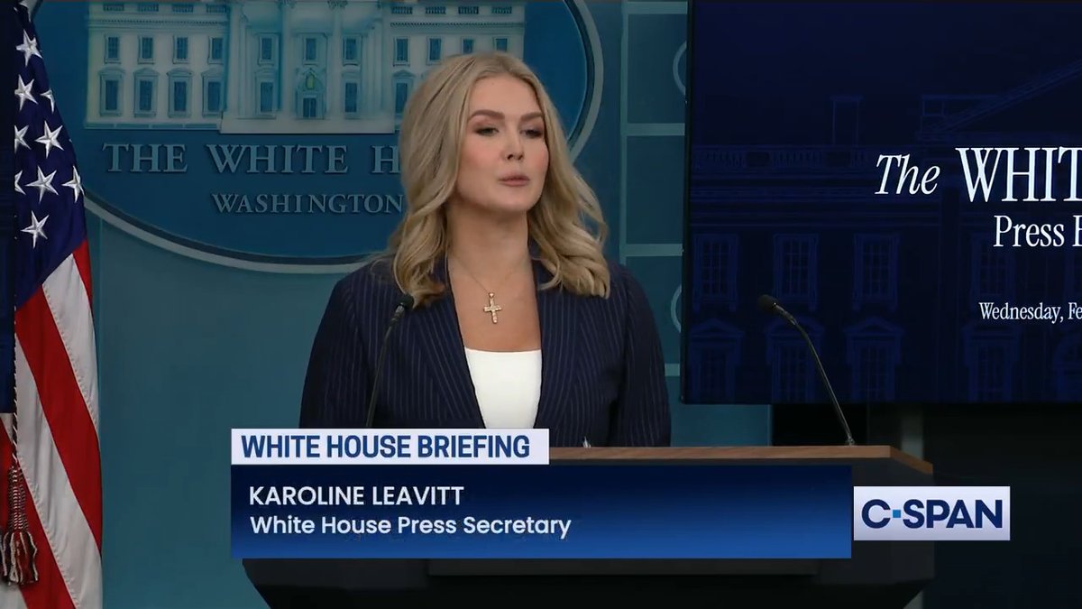.Kaitlan Collins asks about The Associated Press reporter being barred from the Oval Office. Karoline Leavitt: "Nobody has the right to go into the Oval Office and ask the president of the United States questions...We reserve the right to decide who gets to go into the Oval Office."