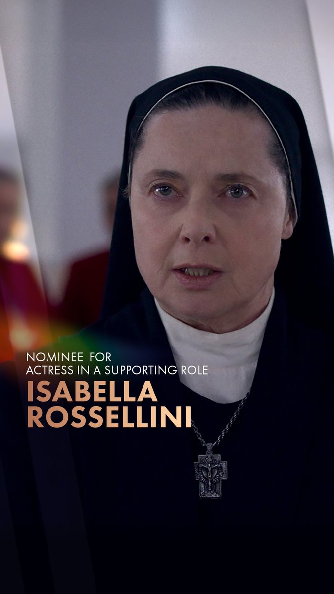 Isabella Rossellini as Sister Agnes in CONCLAVE. Nominated for Actress in a Supporting Role at the 97th Oscars. Watch the #Oscars LIVE on Sunday, March 2nd, at 7e/4p on ABC and Hulu.