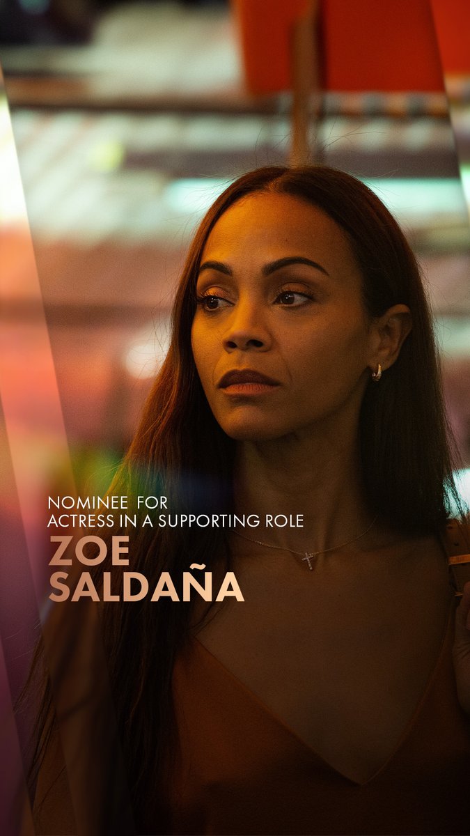 Zoe Saldaña as Rita Mora Castro in EMILIA PÉREZ. Nominated for Actress in a Supporting Role at the 97th Oscars. Watch the #Oscars LIVE on Sunday, March 2nd, at 7e/4p on ABC and Hulu.