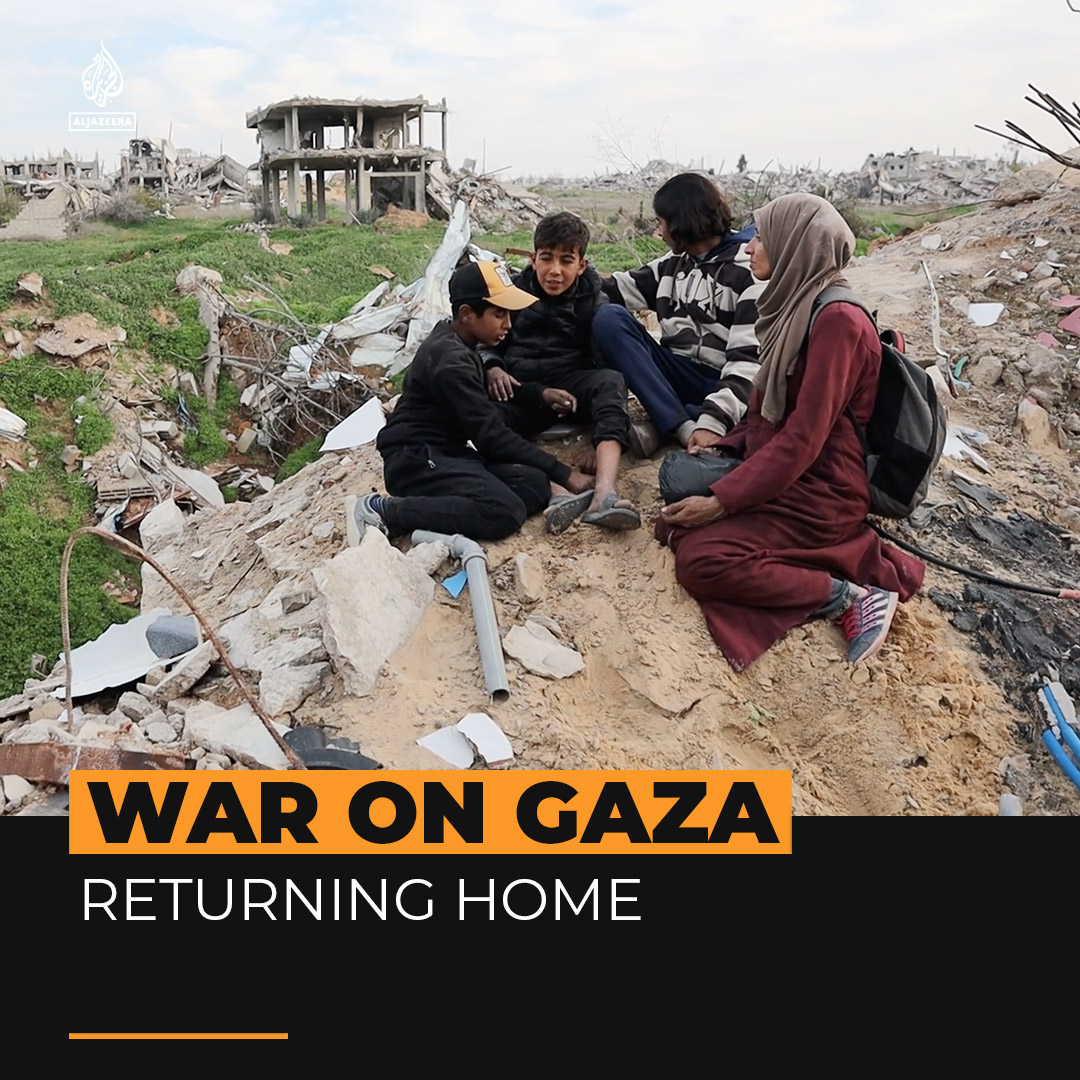 “This is my home! My home is gone, and so is the man who built it.” This is the moment a Palestinian mother broke down as she returned to her home in North Gaza without her husband to find it destroyed ⤵️