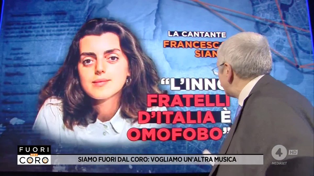 L'inno italiano, "Fratelli d'Italia", è omofobo? Secondo la cantante Francesca Siano sì! Che cosa ne pensate? #Fuoridalcoro