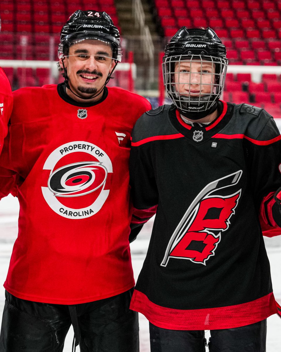 Meet our new friend, Harrison 👋 Thanks to Make-A-Wish East NC, Harrison became an honorary member of the #Canes for a day. It's safe to say this was one he won't forget ❤️