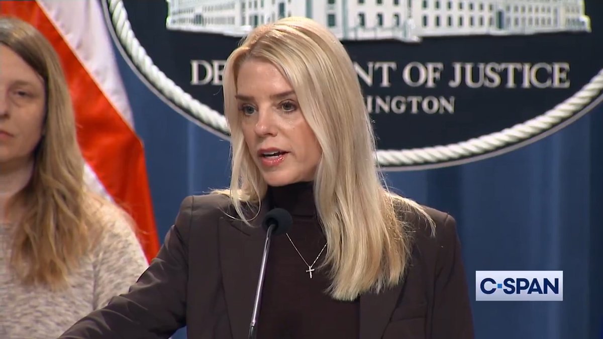 U.S. Attorney General Pam Bondi (Attorney General Pamela Bondi) announces the Department of Justice is suing the state of New York over illegal immigration: "New York has chosen to prioritize illegal aliens over American citizens. It stops. It stops today."