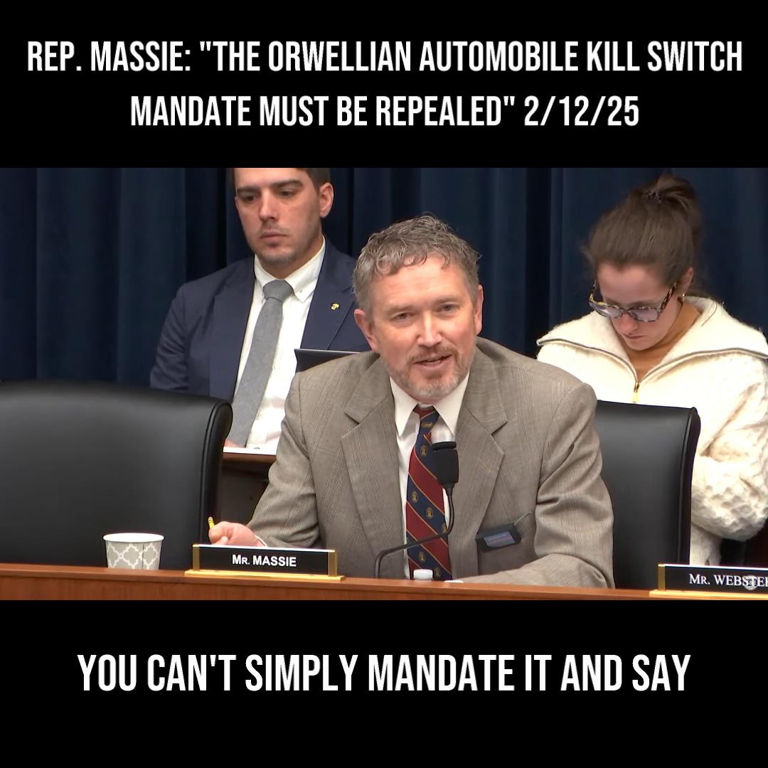 The federal automobile kill switch mandate is Orwellian and threatens civil liberties. When your car shuts down because it doesn’t approve of your driving, how will you appeal your roadside conviction? The technology needed for this doesn't even exist. Repeal this mandate.