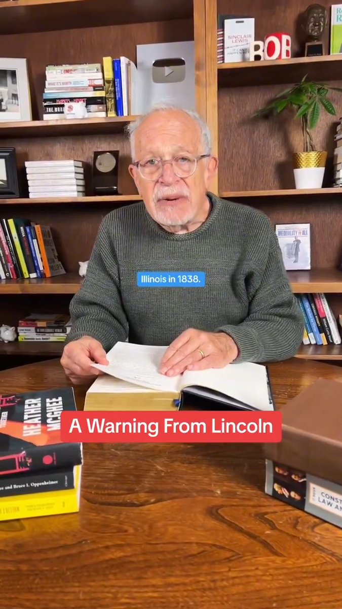 On Abraham Lincoln's 216th birthday, it's worth listening to this important warning he gave us back in 1838. Does any of this sound familiar to you?