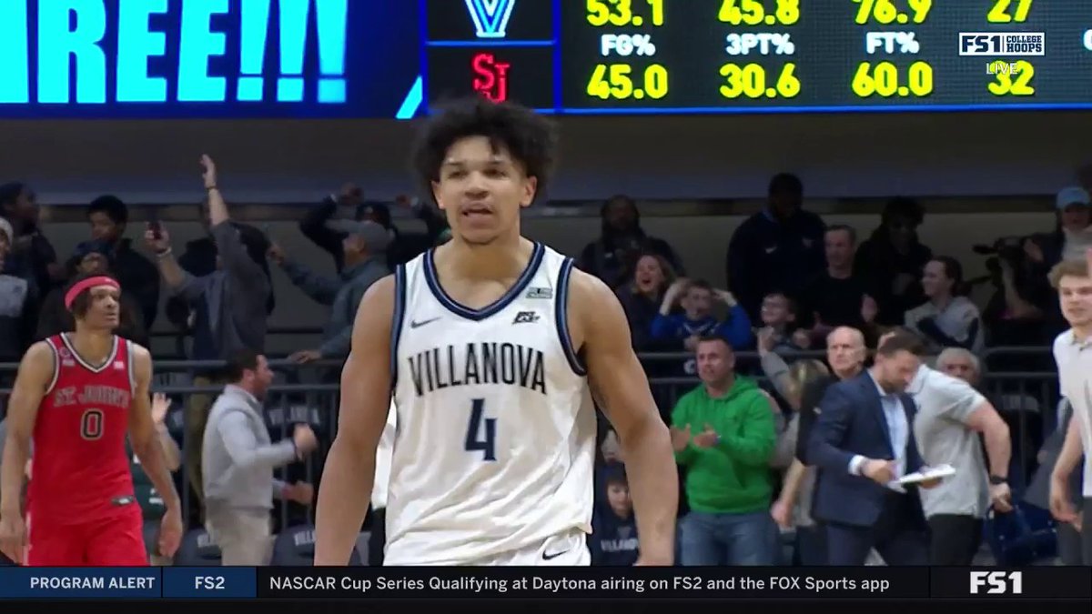 TYLER PERKINS wins it for Villanova MBB ‼️ Final: Villanova 73 - No. 9 St. John’s 71