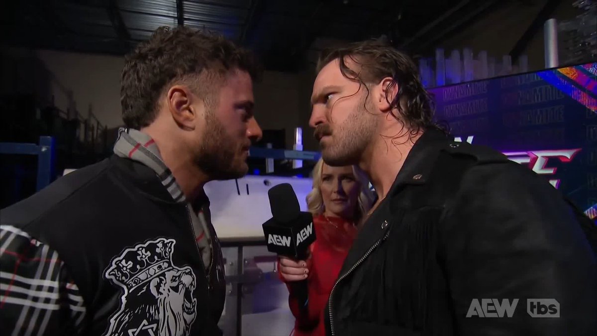 MJF speaks on his showdown with Dustin Rhodes, but Hangman Adam Page has something to say! Watch #AEWDynamite on TBS Network &amp; Sports on Max Renee Paquette | Maxwell Jacob Friedman™️ | #HangmanAdamPage