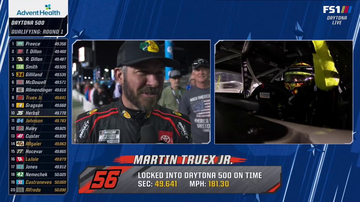 MTJ. Locked in. #DAYTONA500