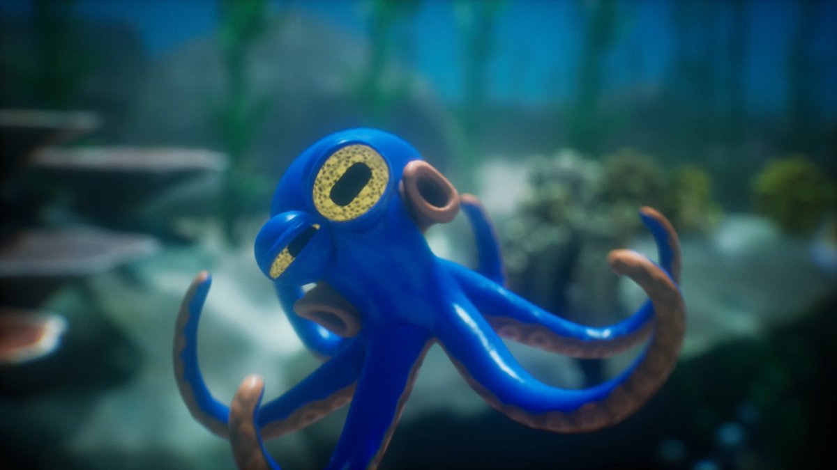 Help a curious cephalopod escape in Darwin's Paradox, using: 🐙 Sticky tentacles 🫥 Camo disguises ✒️ Ink shots Details on the PS5 platformer: