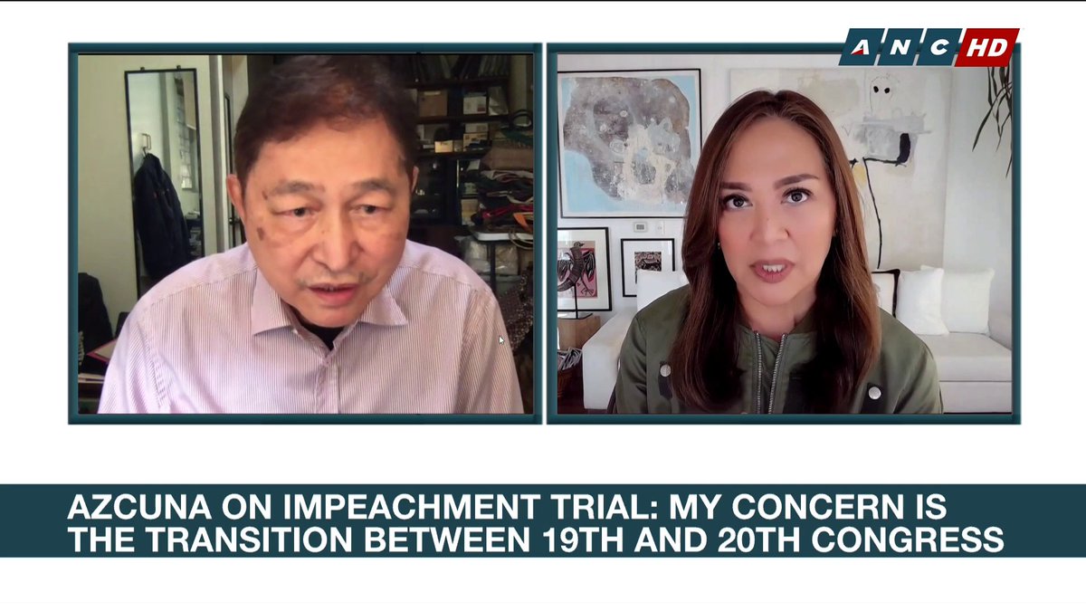 Former Supreme Court Sr. Assoc. Justice Adolfo Azcuna sees no "unreasonable delay" with holding Vice President Sara Duterte's impeachment trial on July, but says it is crucial for Senate to establish tribunal to allow impeachment to cross to the next Congress. #ANCHeadstart