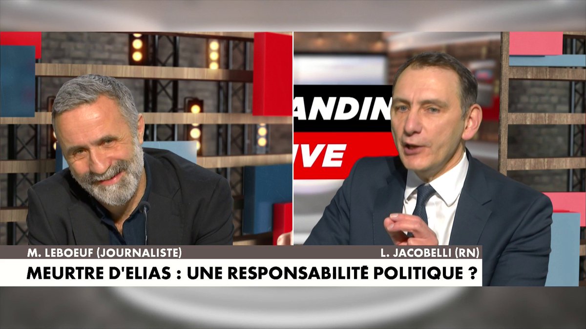 Laurent Jacobelli, s’explique sur une responsabilité politique dans le meurtre d’Elias : «La gauche gouverne partiellement la France», dans #MorandiniLive
