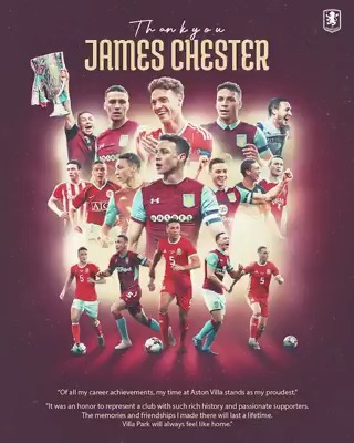 Happy retirement to James Chester - a player who put his body on the line to help Aston Villa win promotion 👏 💜