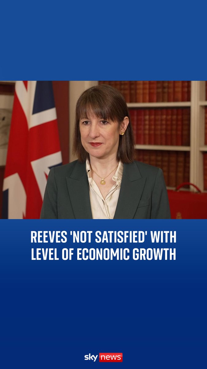 Chancellor Rachel Reeves has said she is 'not satisfied' with the UK's economic growth following the release of the country's latest GDP figures. Read more: