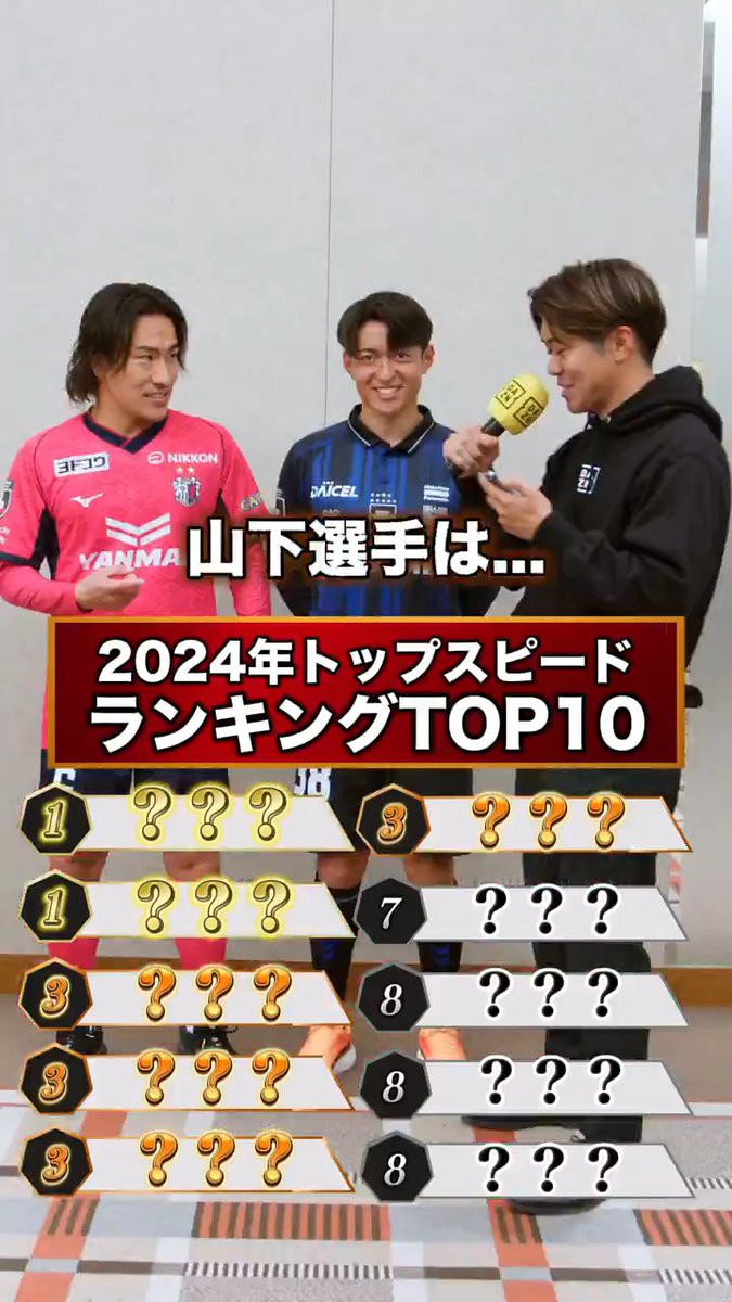 ▼▽全問正解できるかな❓▽▼ 📢2024年トップスピードランキングTOP10は❓ C大阪 #登里享平 選手と G大阪 #名和田我空 に とやっちFCが突撃🎙 #大阪ダービー🔥🔥 DAZNで無料配信📺 視聴はこちら➡ 🏆明治安田J1リーグ開幕節 🆚G大阪×C大阪 📅2/14(金)🕖19:00 ガンバ大阪オフィシャル セレッソ大阪オフィシャル #Jリーグ #Jみようぜ #無料だぞーん #とやっちFC
