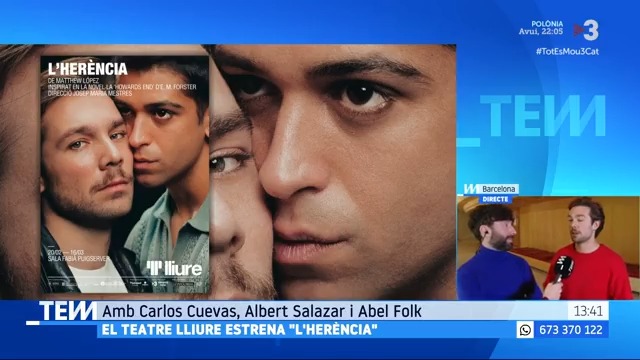 🔴 Carlos Cuevas: "Surts després de sis hores de funció i ho fas transformat" "L'herència", un text premiat que arriba al Teatre Lliure amb Carlos Cuevas (Carlos Cuevas) i Dafnis Balduz (Dafnis Balduz) #TotEsMou3Cat ▶