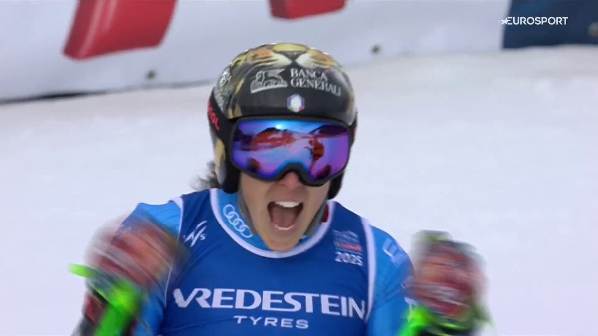 CAPOLAV🥇 DELLA NOSTRA TIGRE 🐯🇮🇹 Federica Brignone domina e conquista una stupenda medaglia d'oro nello slalom gigante dei Mondiali di Sci Alpino ⛷️ #EurosportSCI #Saalbach2025 #Brignone #AlpineSkiing