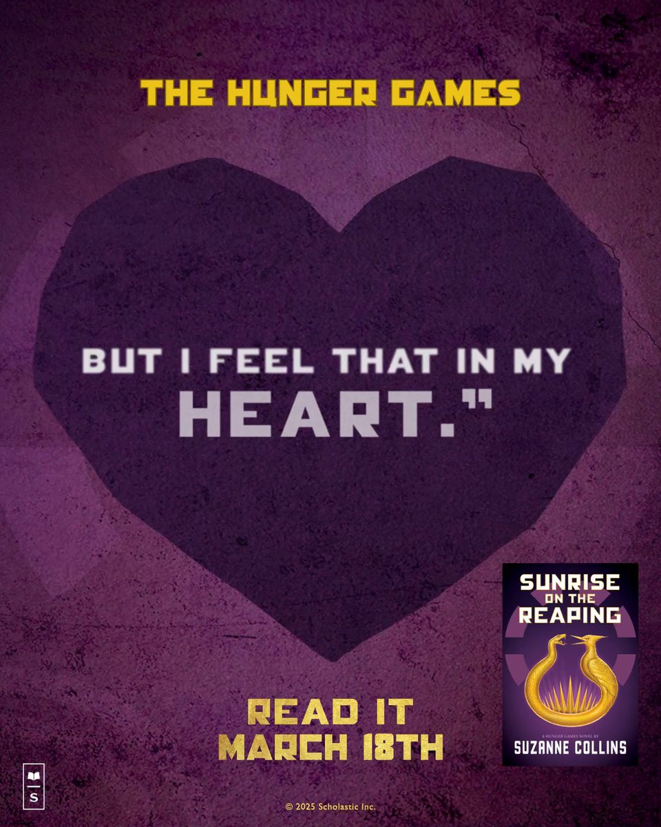 Is your heart pounding too? We might need to take a moment. 💜💛 Cannot wait to read Sunrise on the Reaping on March 18. #ReadSunrise #TheHungerGames #LoveHungerGames @IreadYA The Hunger Games lionsgate