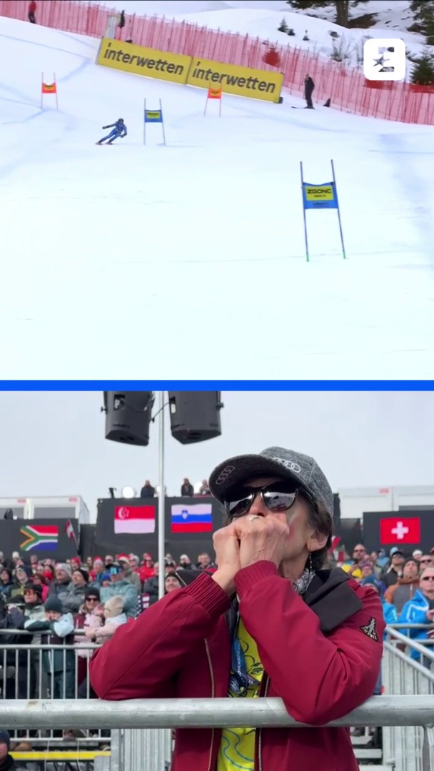 L'emozione di "Ninna" Quario, mamma di Federica Brignone🥇✨🥹🇮🇹💙 Noi così 🫠🫠🫠 #Brignone #AlpineSkiing #Saalbach2025