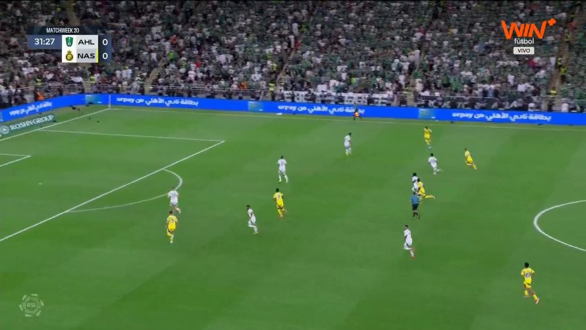 🇨🇴 GOOOL de Jhon Jader Durán. El colombiano marca el 1-0 de #AlNassr ante #AlAhli, al 32’ 👀 Tercer gol del delantero en la Liga de Arabia Saudí