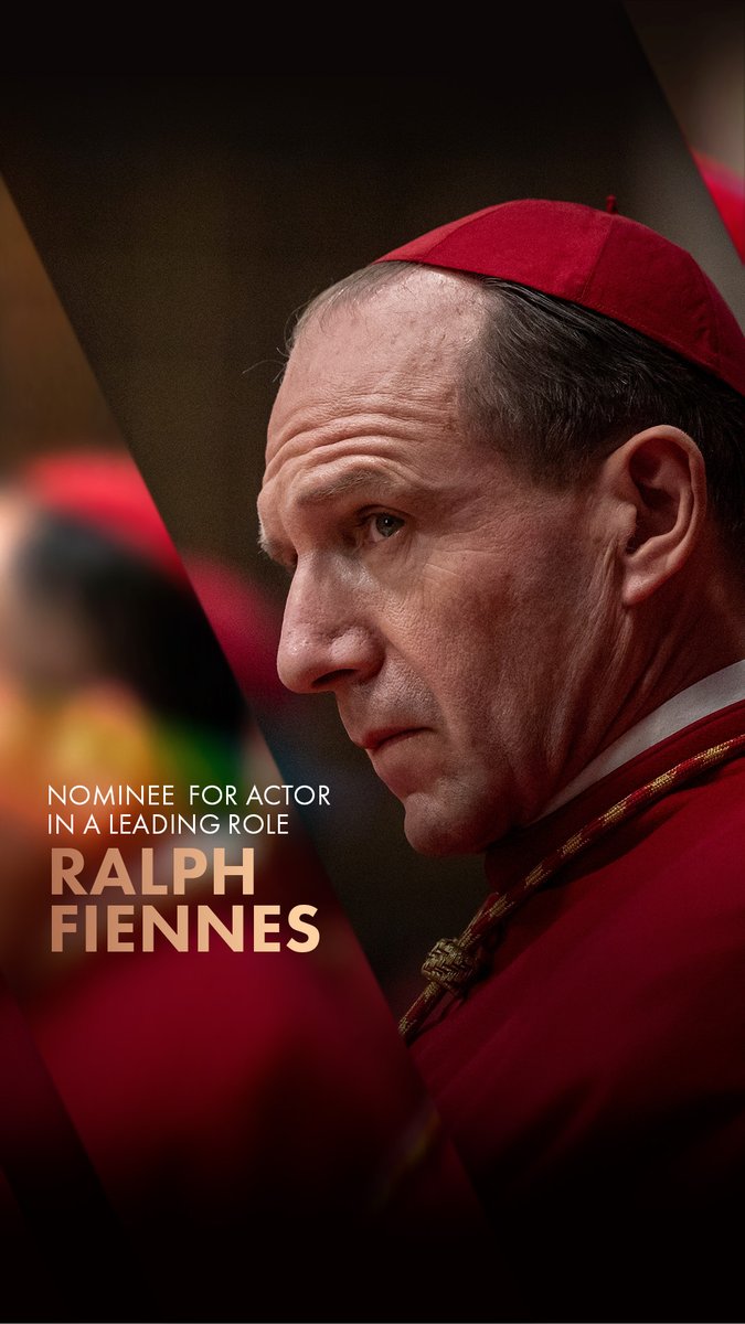 Ralph Fiennes as Cardinal Thomas Lawrence in CONCLAVE. Nominated for Actor in a Leading Role at the 97th Oscars. Watch the #Oscars LIVE on Sunday, March 2nd, at 7e/4p on ABC and Hulu.